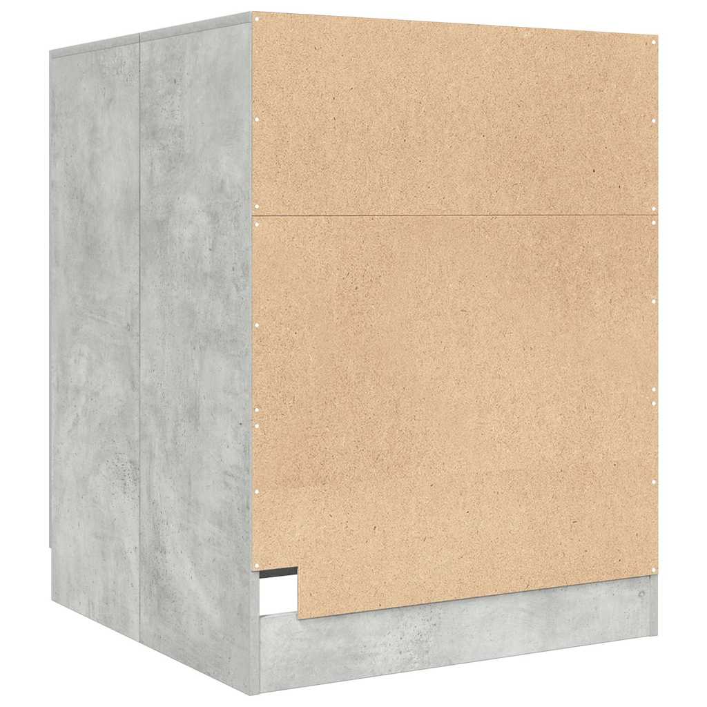 vidaXL Waschmaschinenschrank Betongrau 70,5x71,5x91,5 cm - Image 6