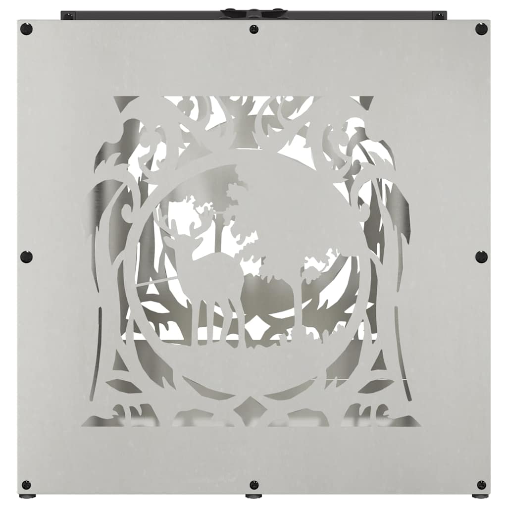 vidaXL Brennholzregal 40x40x40 cm Edelstahl - Image 6