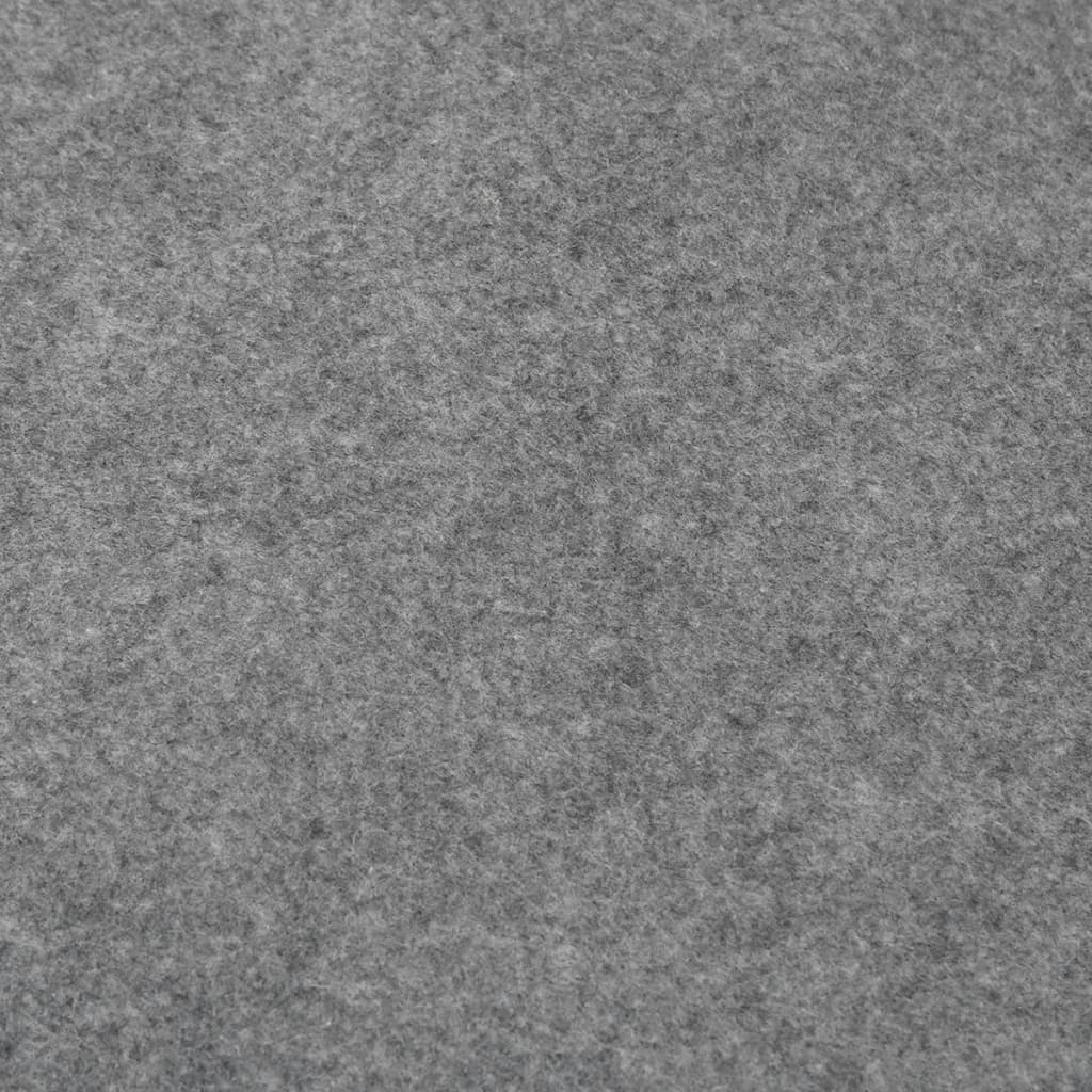 vidaXL Pool-Bodentuch Hellgrau Ø428 cm Polyester Geotextil - Image 6