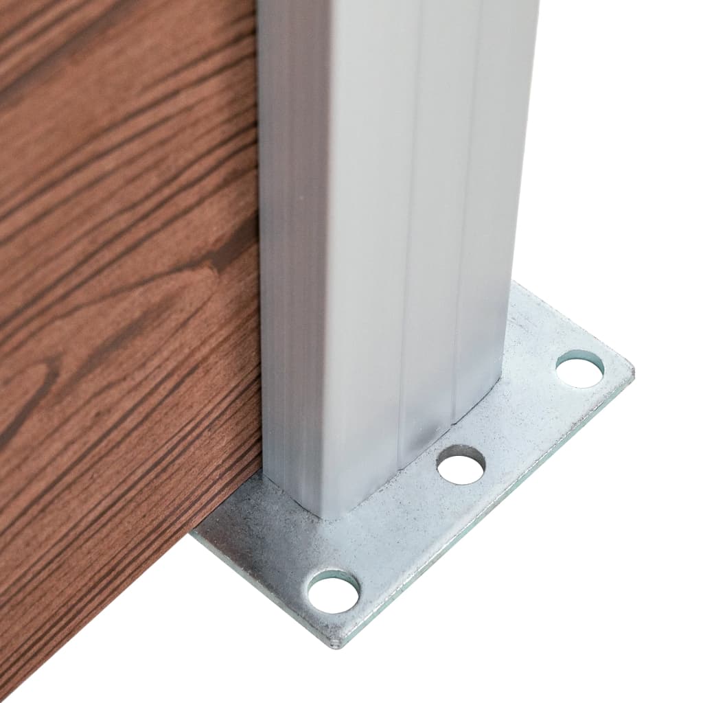 vidaXL Zaunelement WPC 180x146 cm Braun - Image 6