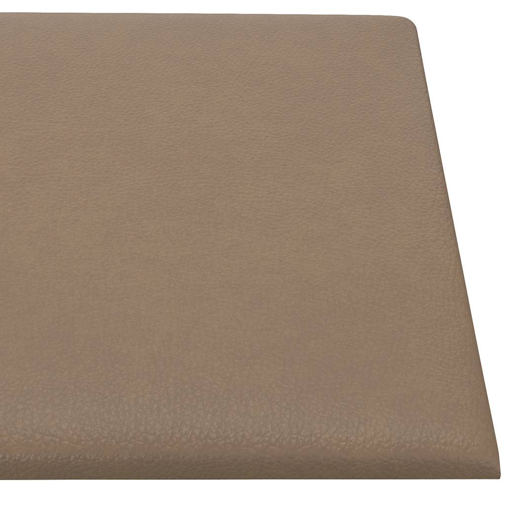 vidaXL Wandpaneele 12 Stk. Cappuccino-Braun 30x15cm Kunstleder 0,54 m² - Image 5