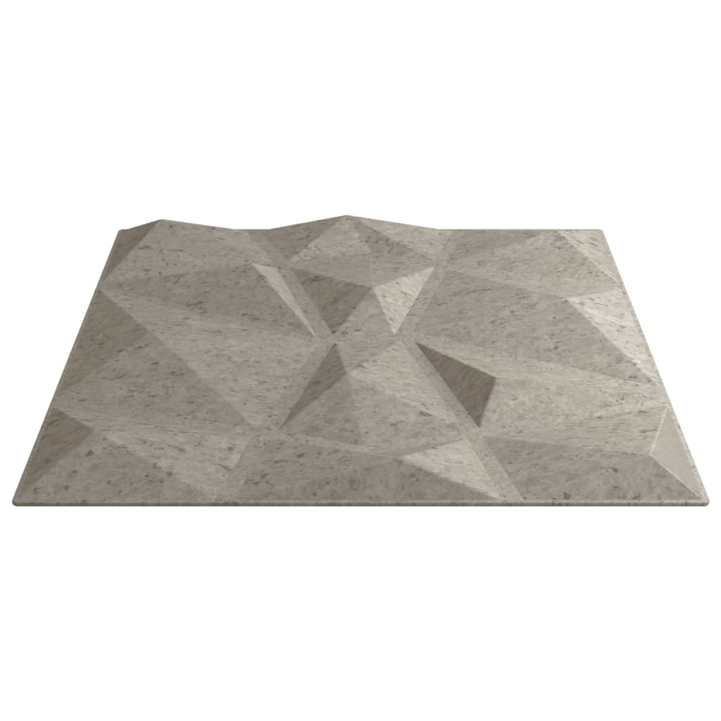 vidaXL Wandpaneele 48 Stk. Betongrau 50x50 cm XPS 12 m² Diamant - Image 6
