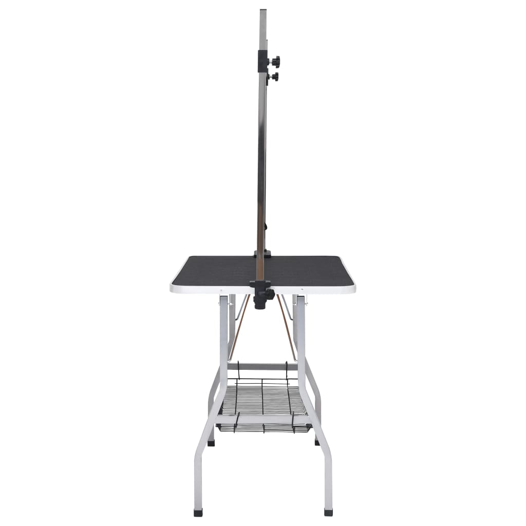 vidaXL Verstellbarer Trimmtisch für Hunde mit 2 Schlaufen und Korb - Image 4