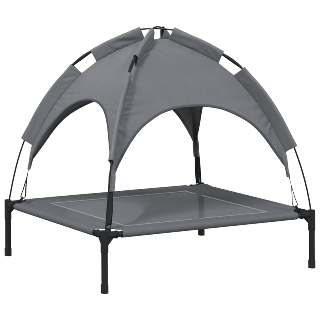 vidaXL Hundeliege mit Dach Anthrazit Oxford-Gewebe und Stahl - Image 6
