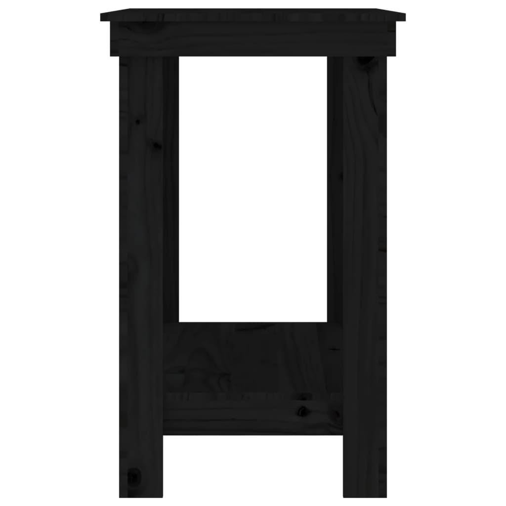 vidaXL Werkbank Schwarz 80x50x80 cm Massivholz Kiefer - Image 6