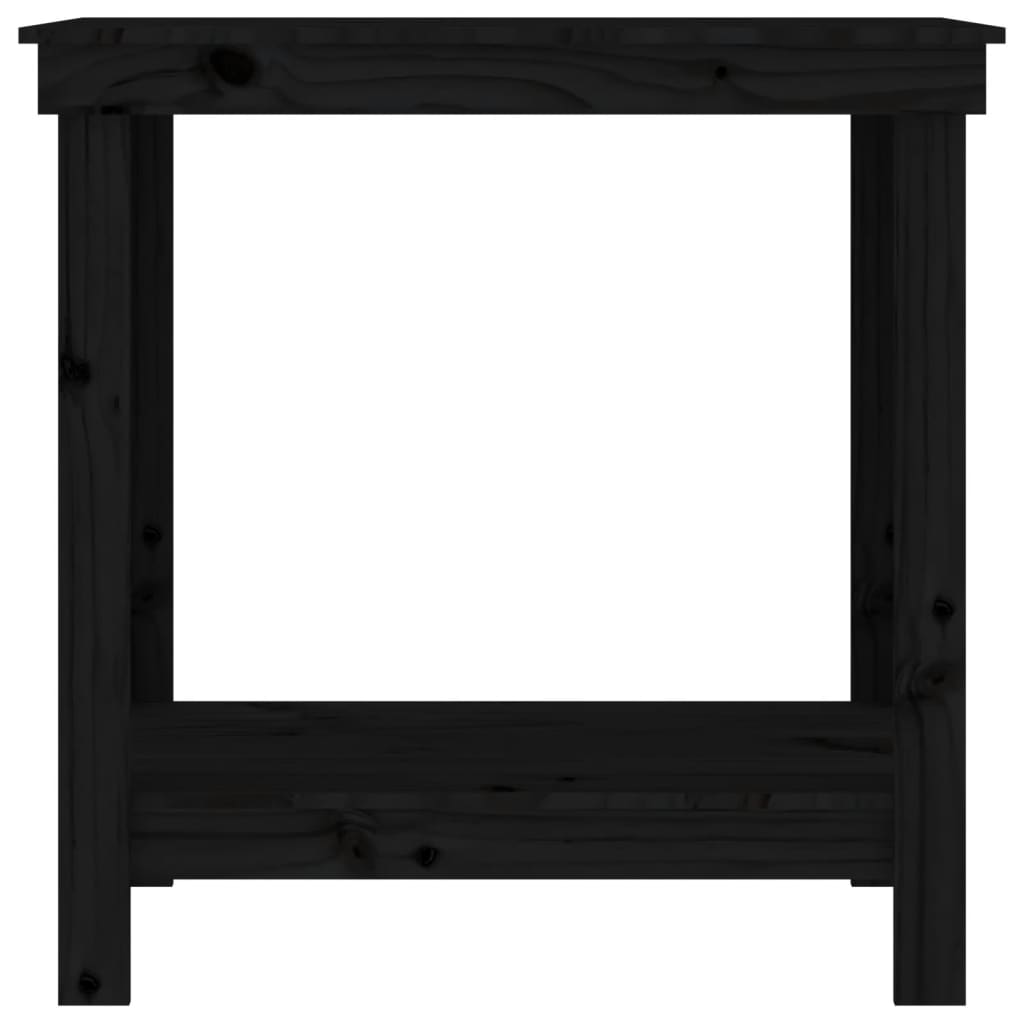 vidaXL Werkbank Schwarz 80x50x80 cm Massivholz Kiefer - Image 5