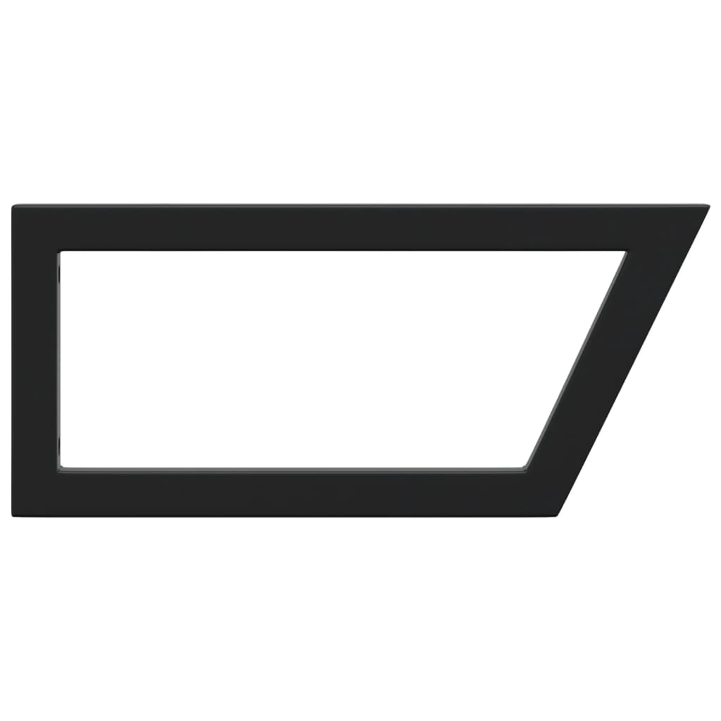 vidaXL Waschtisch-Halterungen 2 Stk. Schwarz Trapezförmig Stahl - Image 6