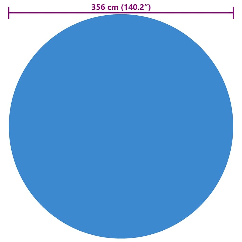 vidaXL Poolabdeckung Blau 356 cm PE - Image 4