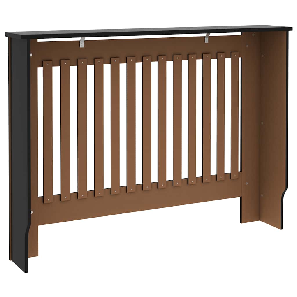 vidaXL Heizkörperverkleidung Schwarz 112x19x81,5 cm MDF - Image 6