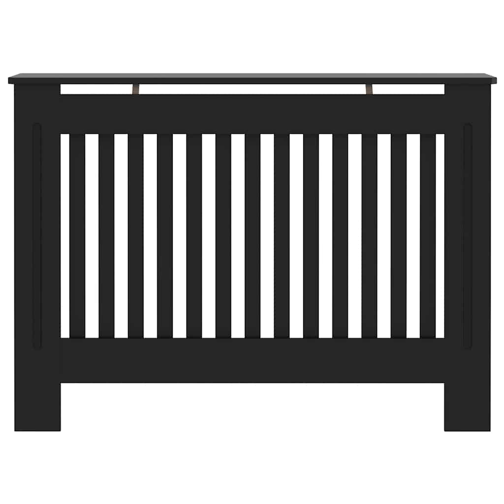 vidaXL Heizkörperverkleidung Schwarz 112x19x81,5 cm MDF - Image 4