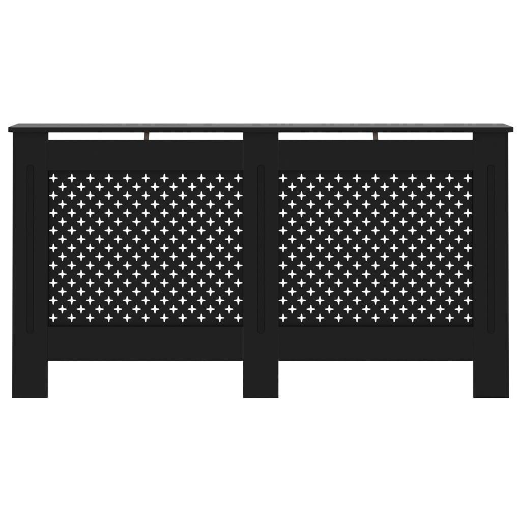 vidaXL Heizkörperverkleidung Schwarz 152x19x81,5 cm MDF - Image 3