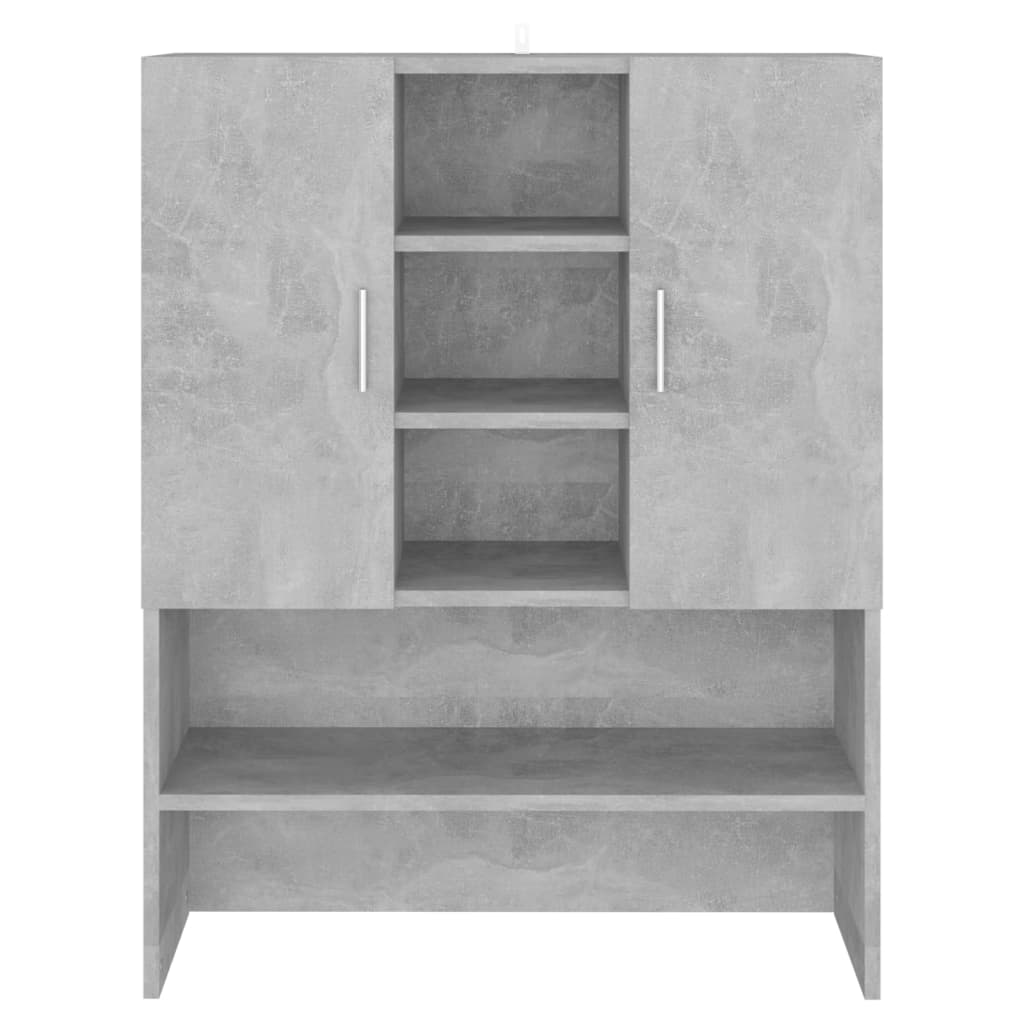vidaXL Waschmaschinenschrank Betongrau 70,5x25,5x90 cm - Image 3