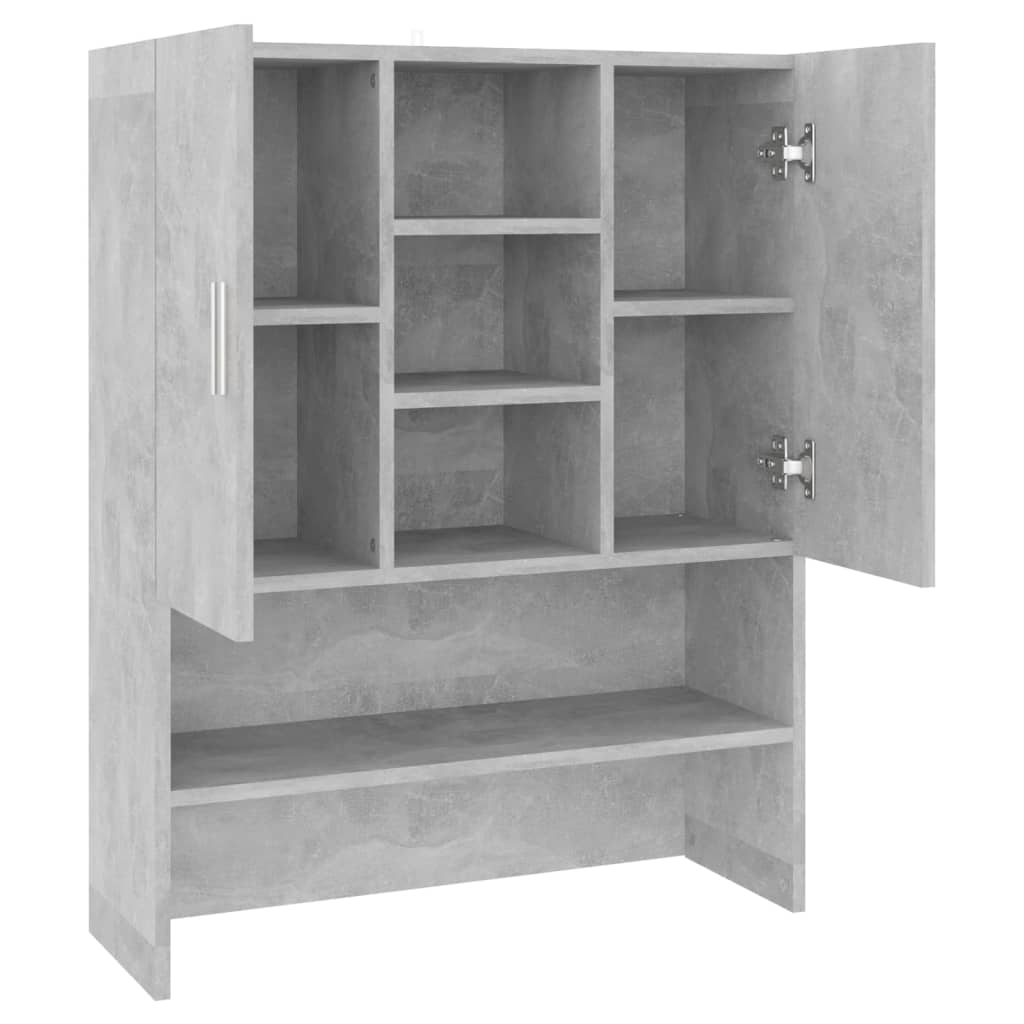 vidaXL Waschmaschinenschrank Betongrau 70,5x25,5x90 cm - Image 5