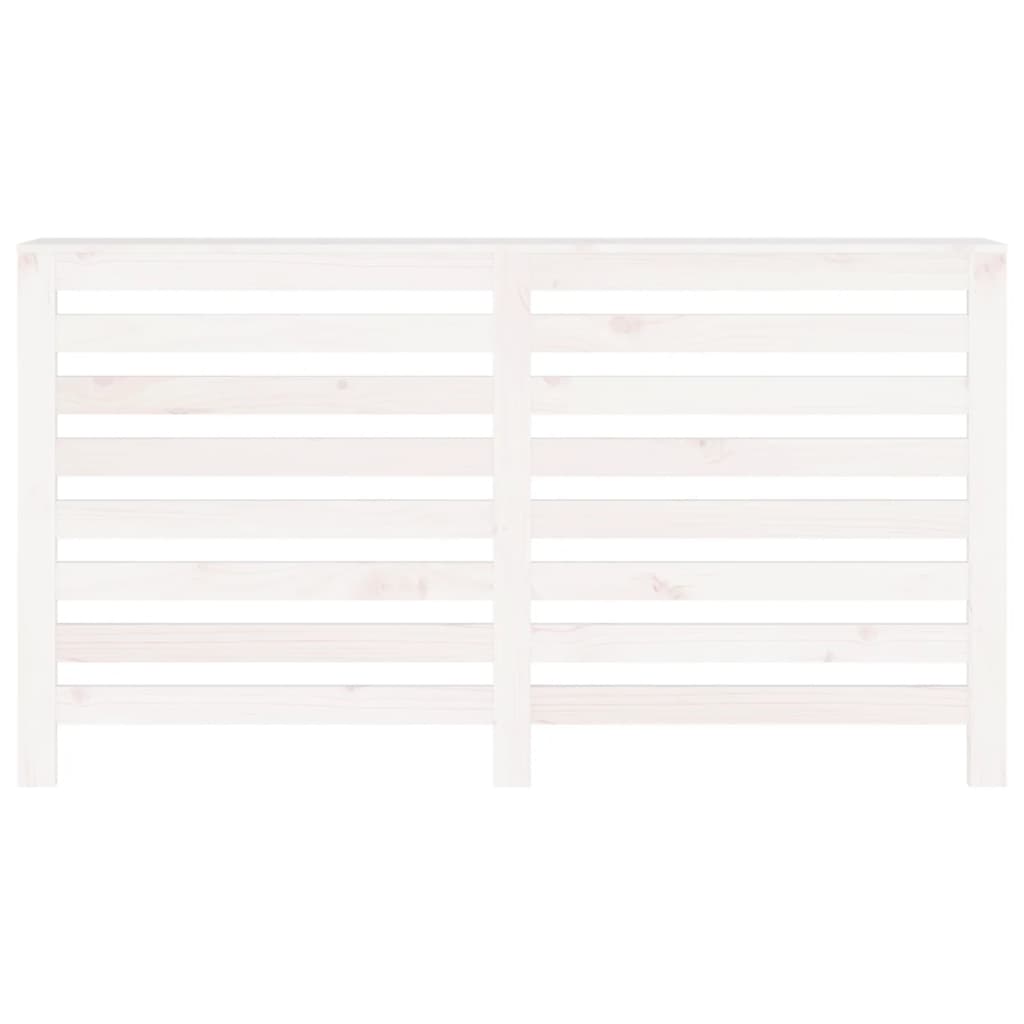 vidaXL Heizkörperverkleidung Weiß 153x19x84 cm Massivholz Kiefer - Image 5