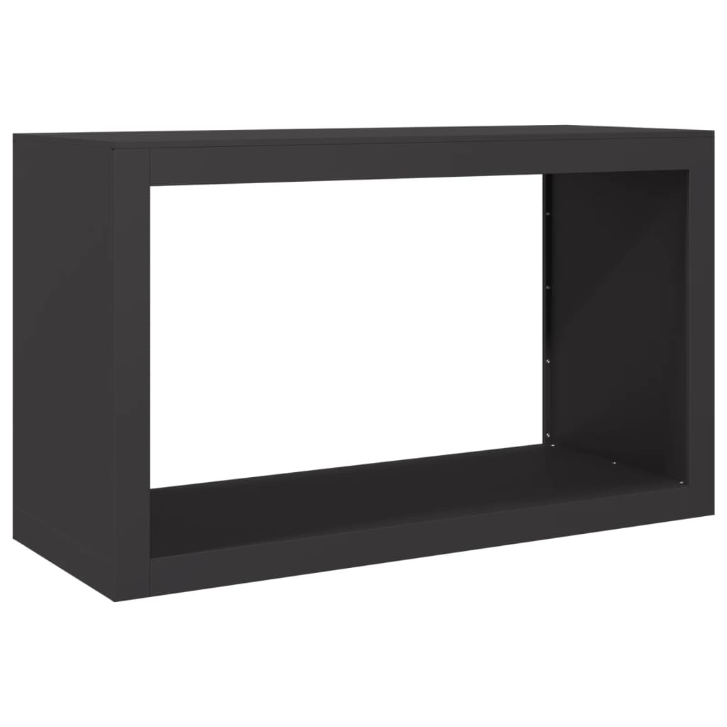 vidaXL Brennholzregal Schwarz 100x40x60 cm Stahl - Image 6