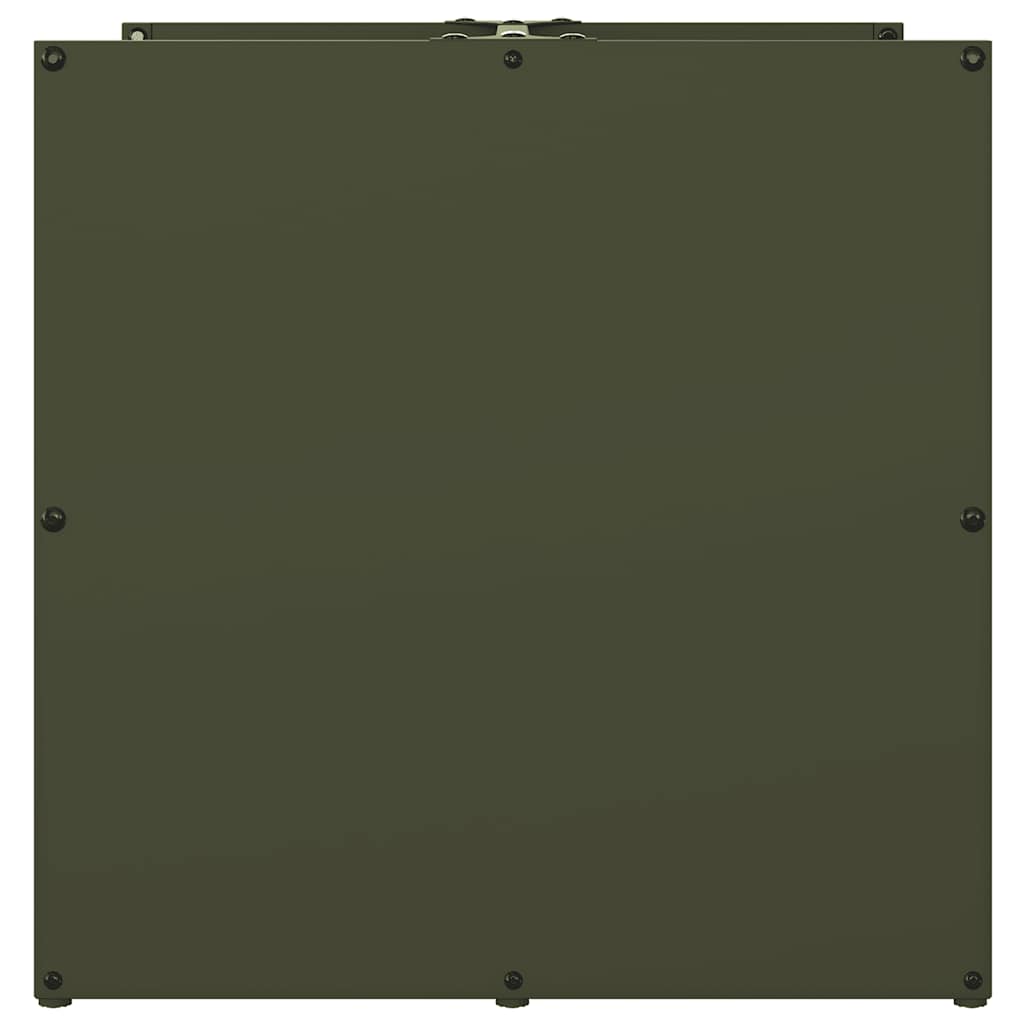 vidaXL Brennholzregal Olivgrün 40x40x40 cm Kaltgewalzter Stahl - Image 6