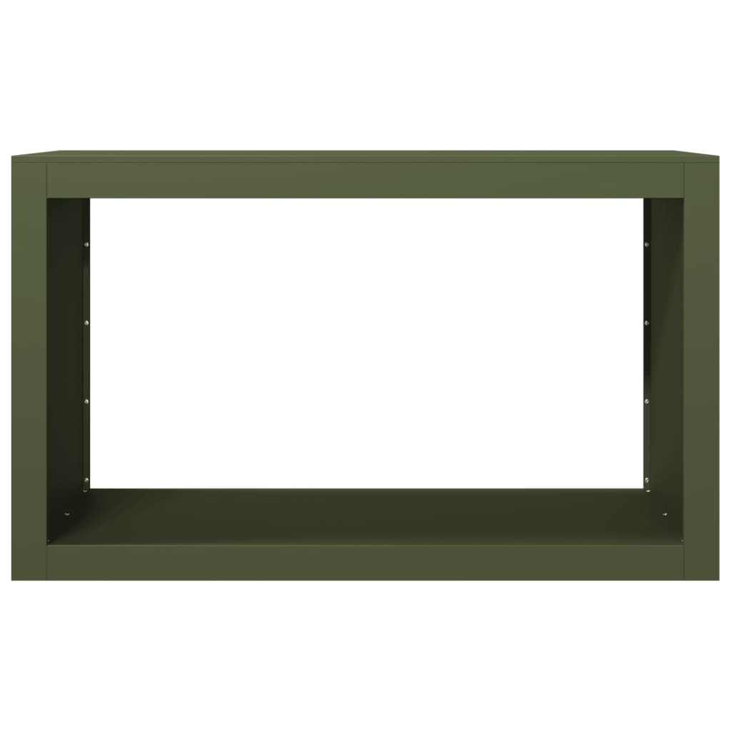 vidaXL Brennholzregal Grün 100x40x60 cm Stahl - Image 4