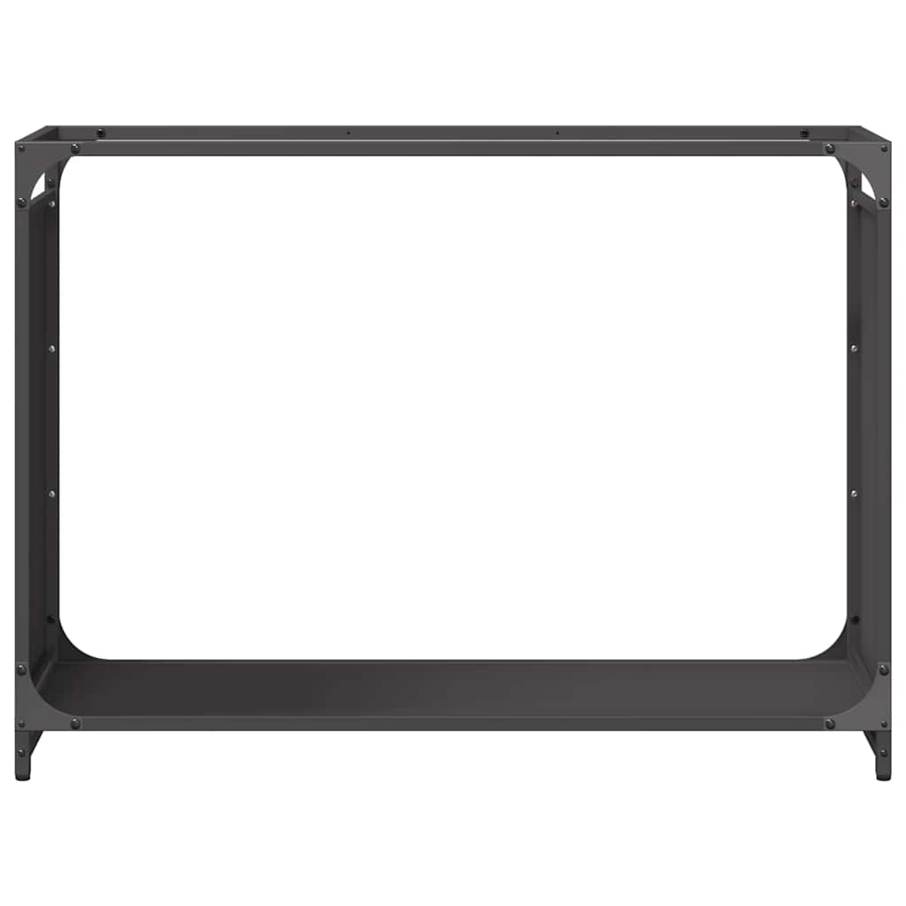 vidaXL Brennholzregal Schwarz 90x28x65 cm Kaltgewalzter Stahl - Image 5