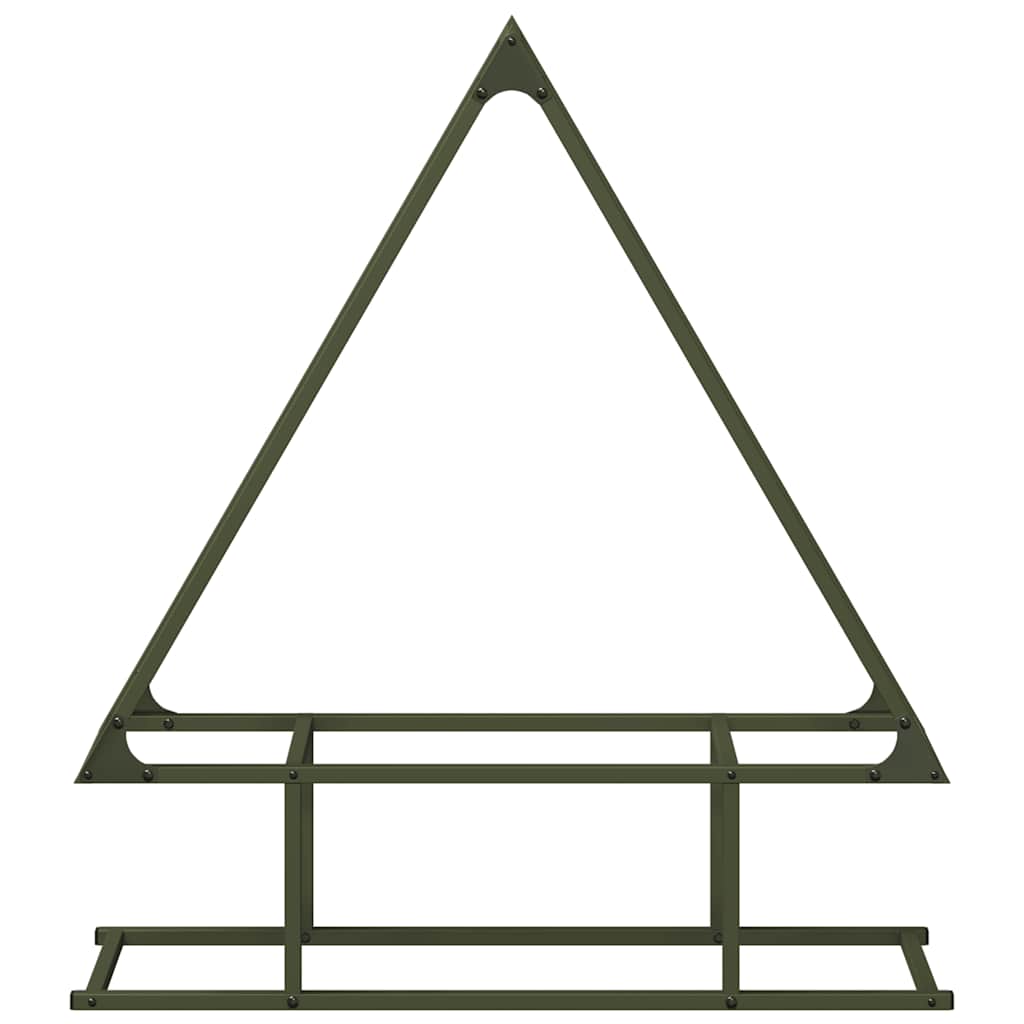vidaXL Brennholzregal Olivgrün 80x25x90 cm Kaltgewalzter Stahl - Image 5