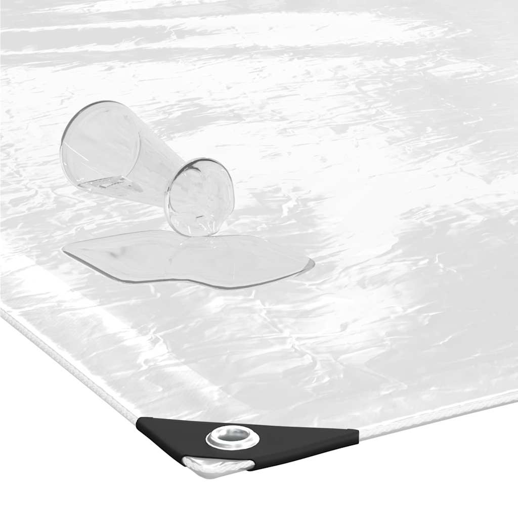 vidaXL Transparente Plane mit Ösen 4x4 m PVC - Image 4