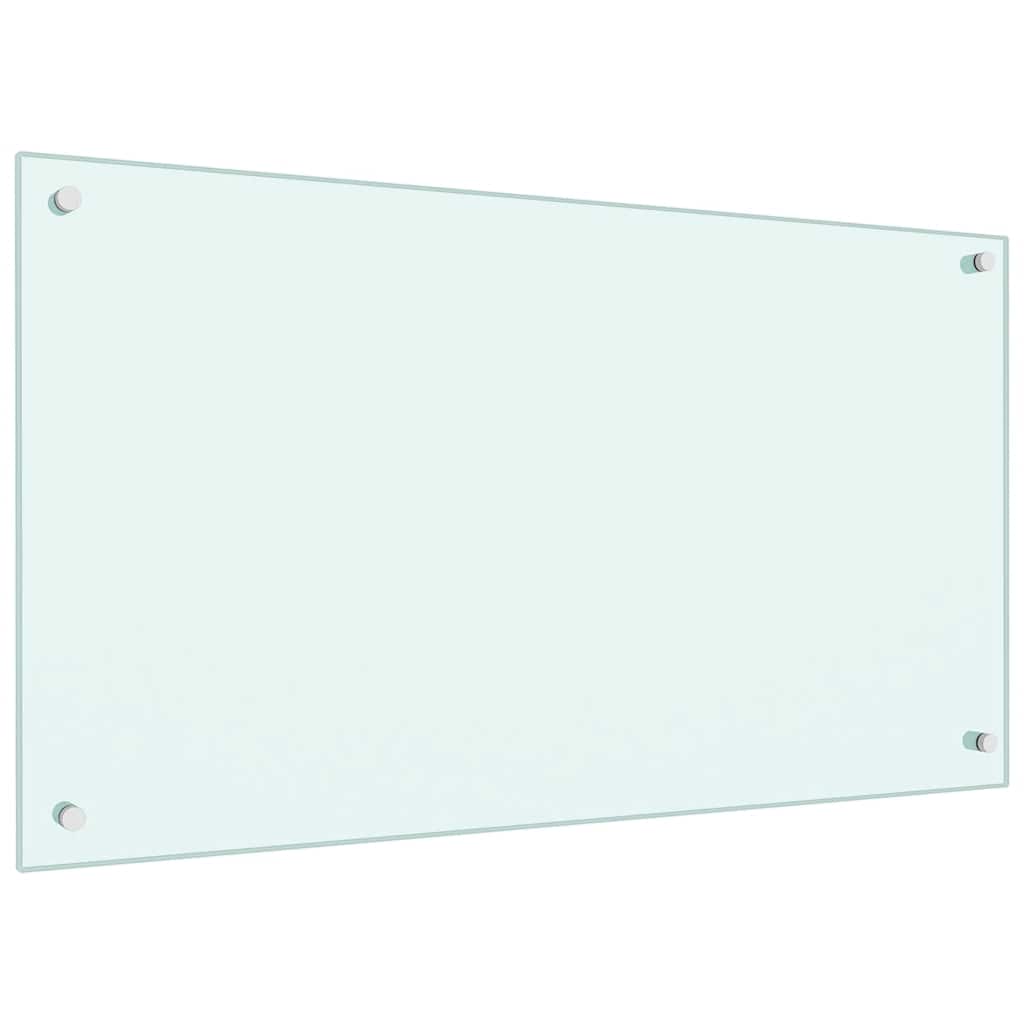 vidaXL Küchenrückwand Weiß 90x50 cm Hartglas - Image 5