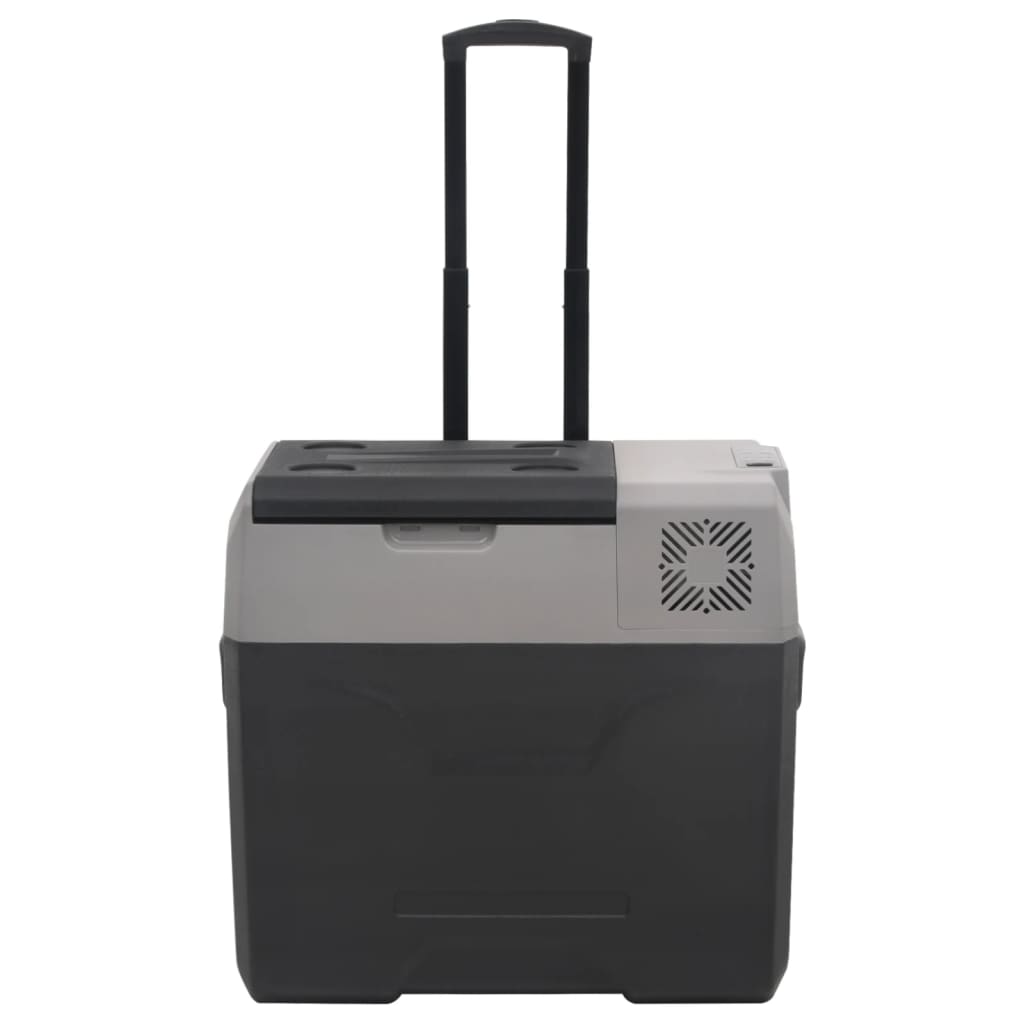 vidaXL Kühlbox mit Rollen und Adapter Schwarz & Grau 40 L Polypropylen - Image 5