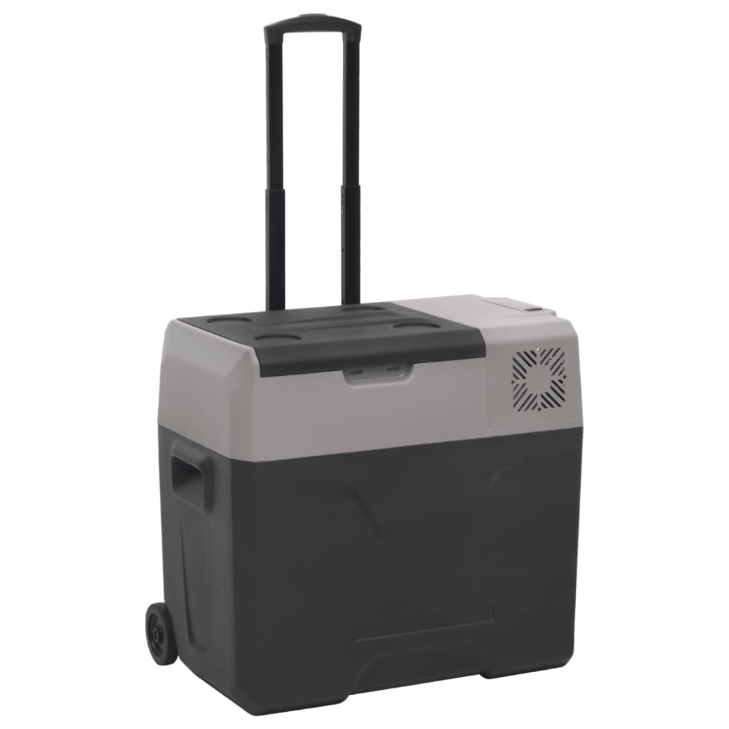 vidaXL Kühlbox mit Rollen und Adapter Schwarz & Grau 40 L Polypropylen - Image 4