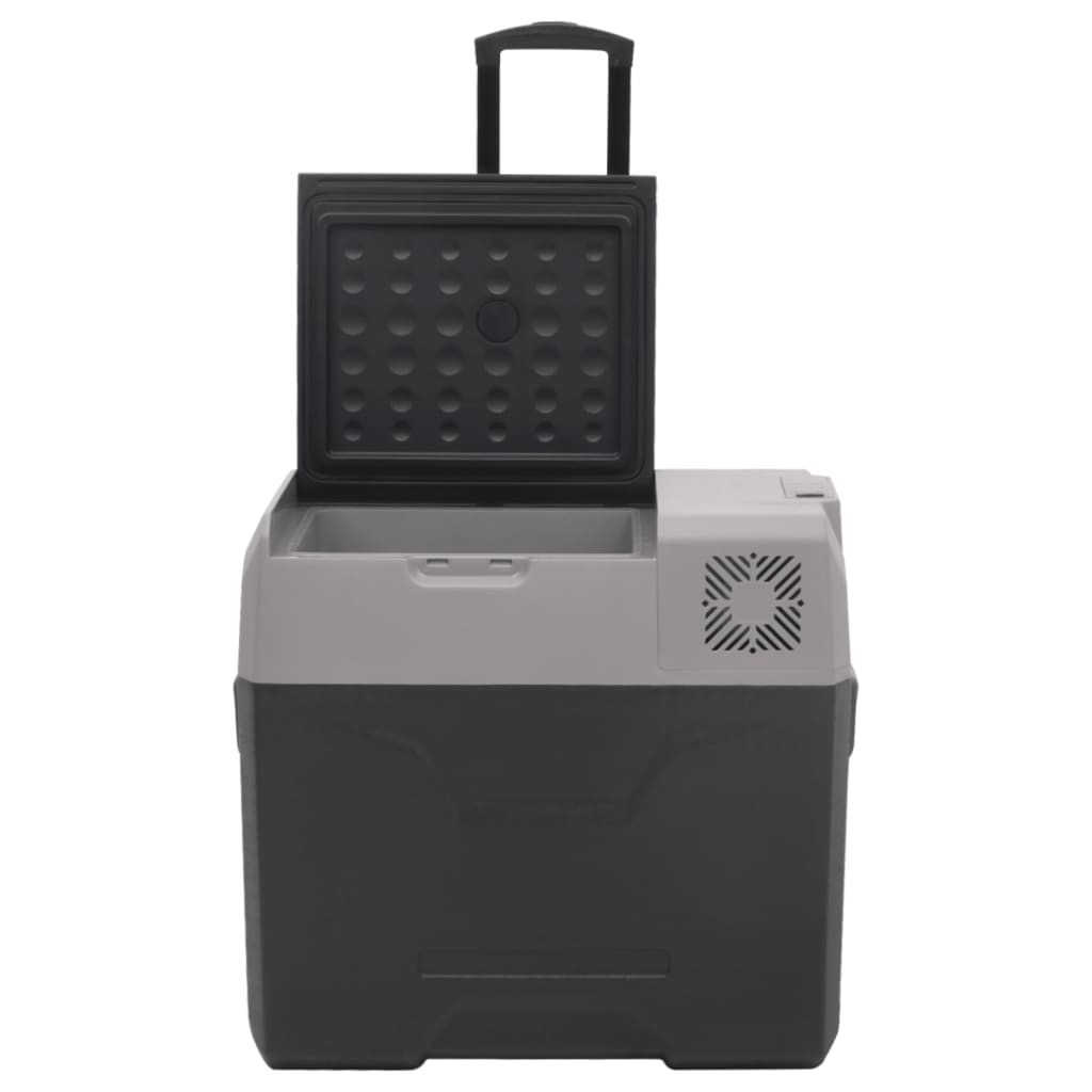 vidaXL Kühlbox mit Rollen und Adapter Schwarz & Grau 40 L Polypropylen - Image 6