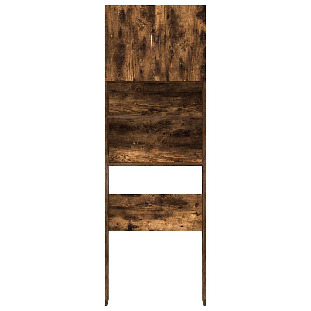 vidaXL Waschmaschinenschrank Räuchereiche 64x24x190 cm Holzwerkstoff - Image 5