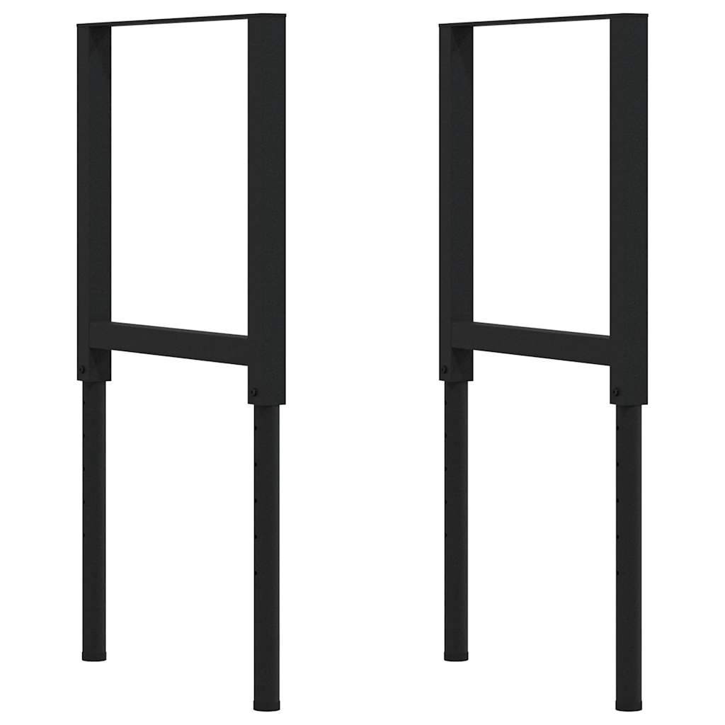 vidaXL Werkbank Dunkelbraun 80x60x(71,5-98) cm Massivholz Eiche - Image 5