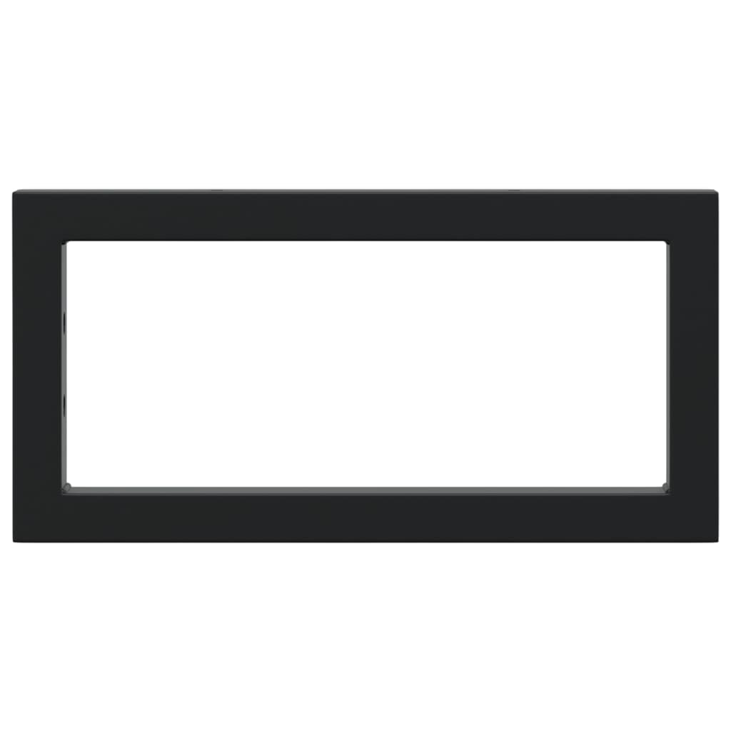 vidaXL Waschtisch-Halterungen 2 Stk. Schwarz Rechteckig Stahl - Image 5