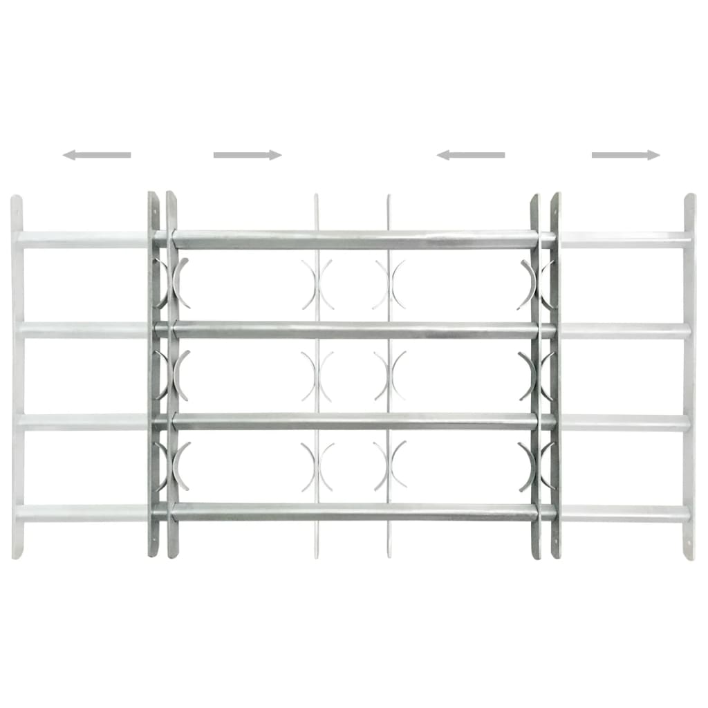 vidaXL Fenstergitter Verstellbar für Fenster 2 Stk. 1000-1500 mm - Image 3