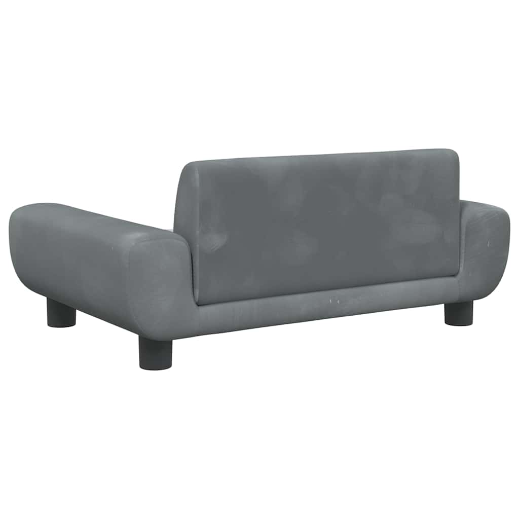 vidaXL Hundebett Dunkelgrau 70x45x33 cm Samt - Image 5