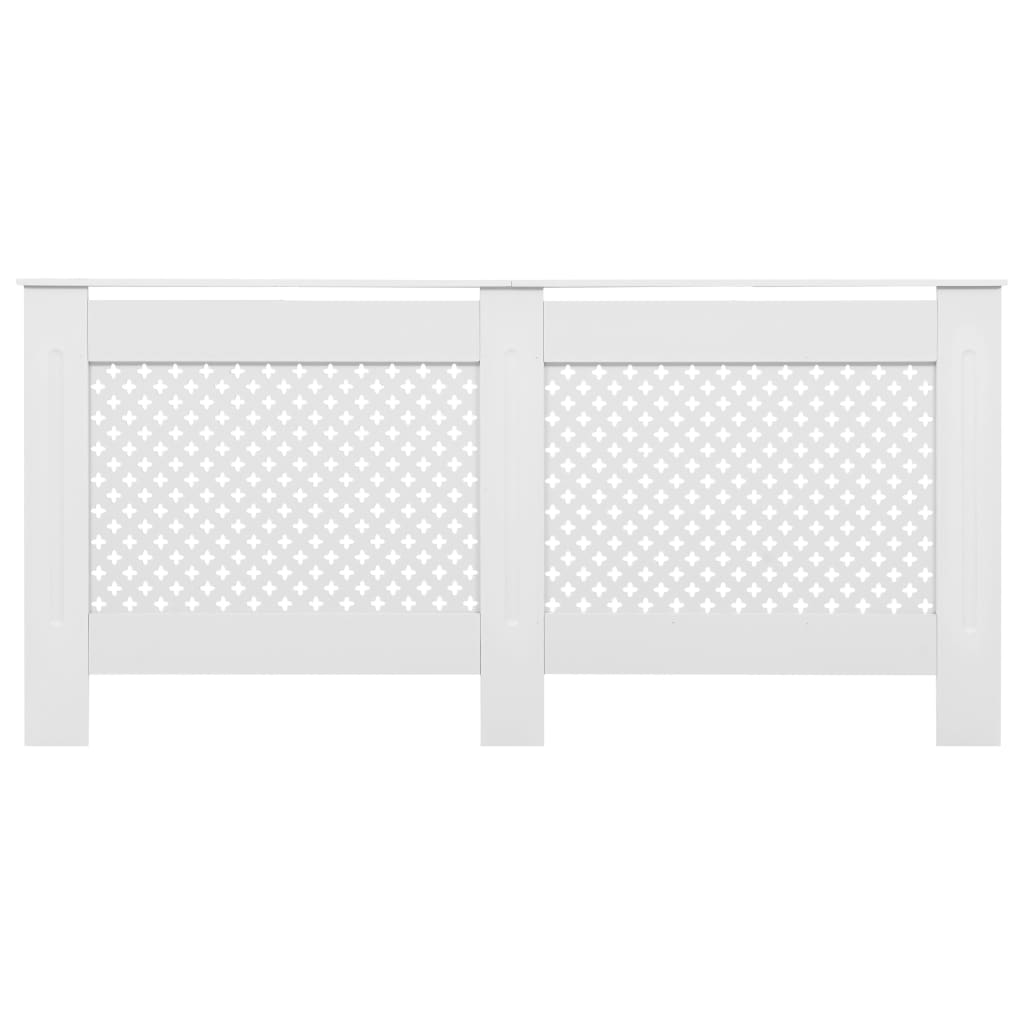 vidaXL Heizkörperverkleidungen 2 Stk. Weiß 172×19×81,5 cm MDF - Image 4