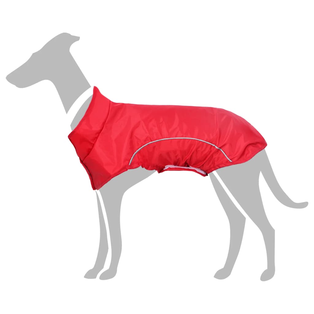 vidaXL Hunde Regenmantel mit Reflexstreifen Polyester Rot L
