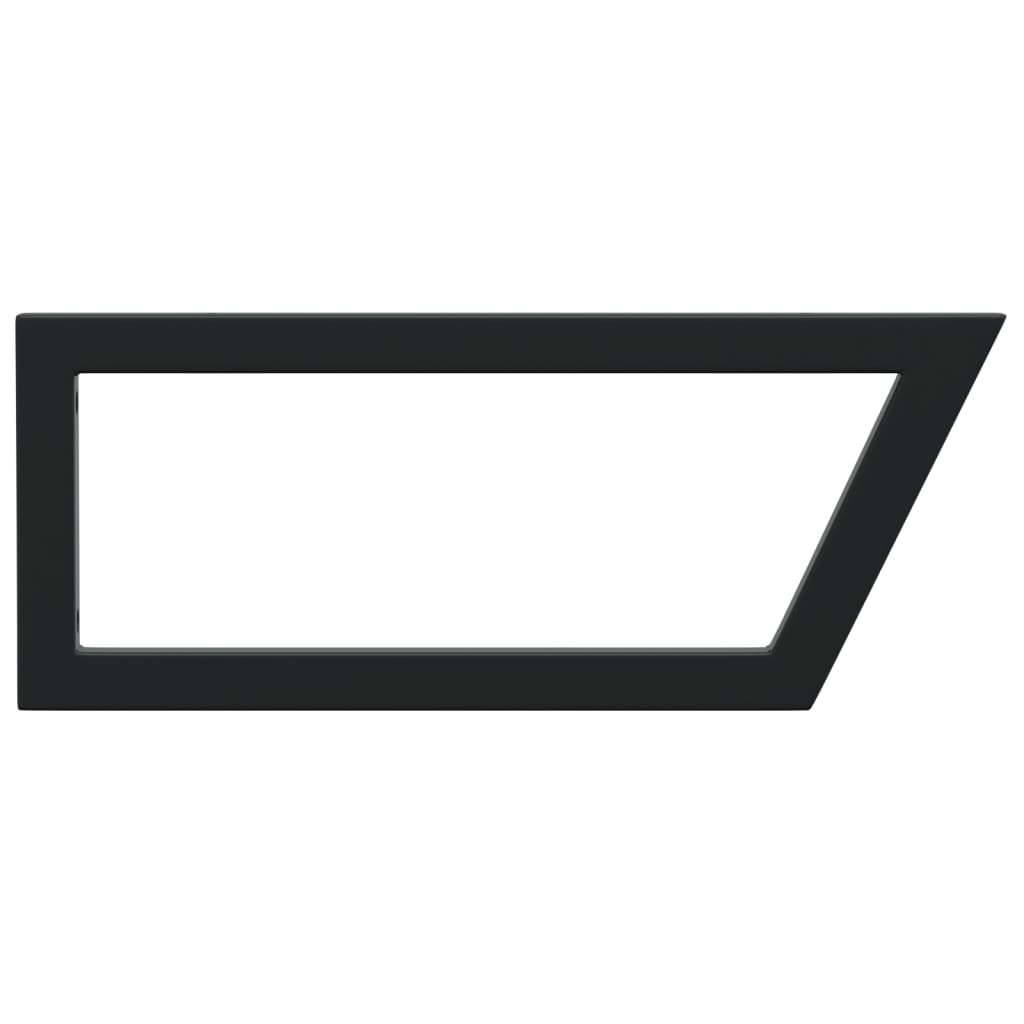 vidaXL Waschtisch-Halterungen 2 Stk. Schwarz Trapezförmig Stahl - Image 6