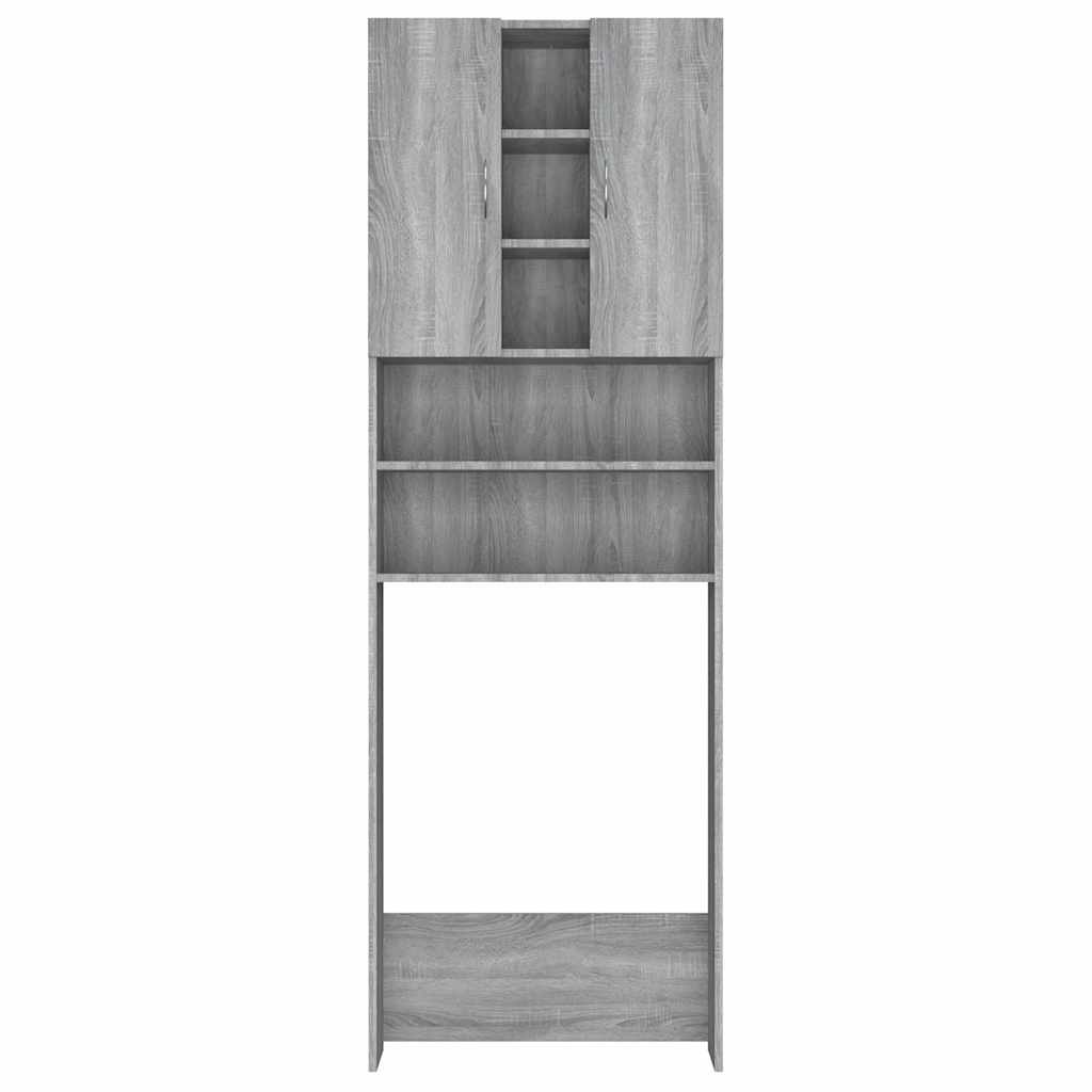 vidaXL Waschmaschinenschrank Grau Sonoma 64x25,5x190 cm - Image 6