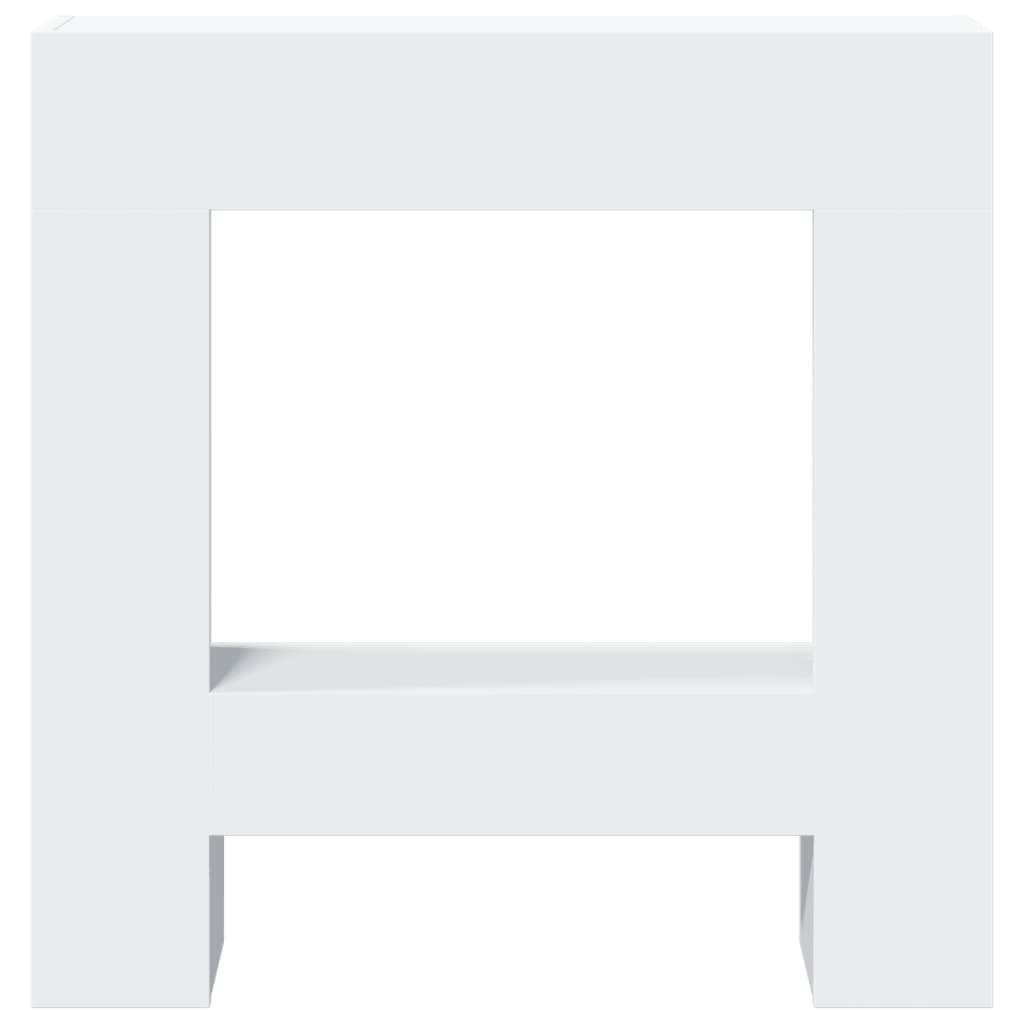 vidaXL Kaminumrandung Weiß 81x18x82 cm Holzwerkstoff - Image 4