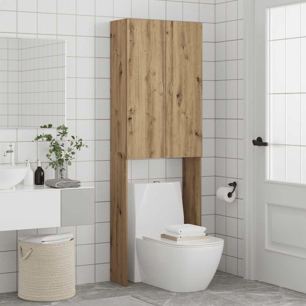 vidaXL Waschmaschinenschrank Artisan-Eiche 64x25,5x190 cm - Image 5