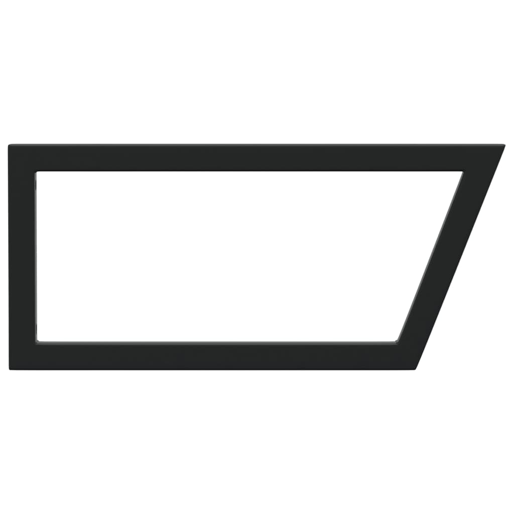 vidaXL Waschtisch-Halterungen 2 Stk. Schwarz Trapezförmig Stahl - Image 6