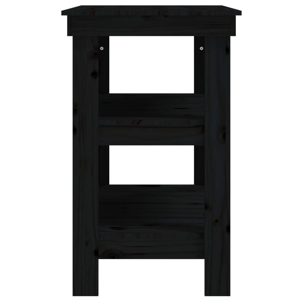 vidaXL Werkbank Schwarz 78,5x50x80 cm Massivholz Kiefer - Image 6