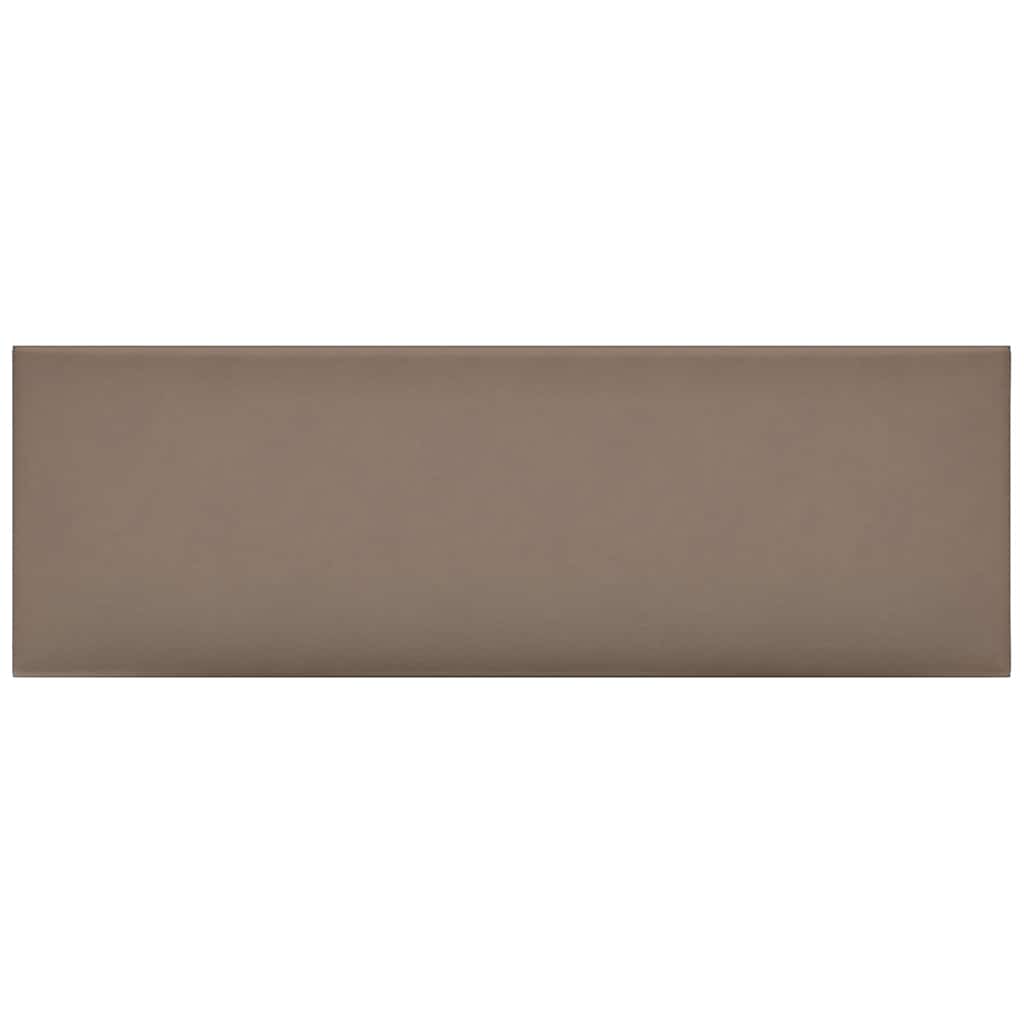 vidaXL Wandpaneele 12 Stk. Cappuccino-Braun 90x30cm Kunstleder 3,24 m² - Image 3