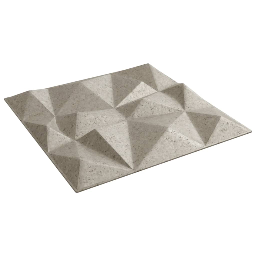vidaXL Wandpaneele 12 Stk. Beton 50x50 cm XPS 3 m² Diamant - Image 5