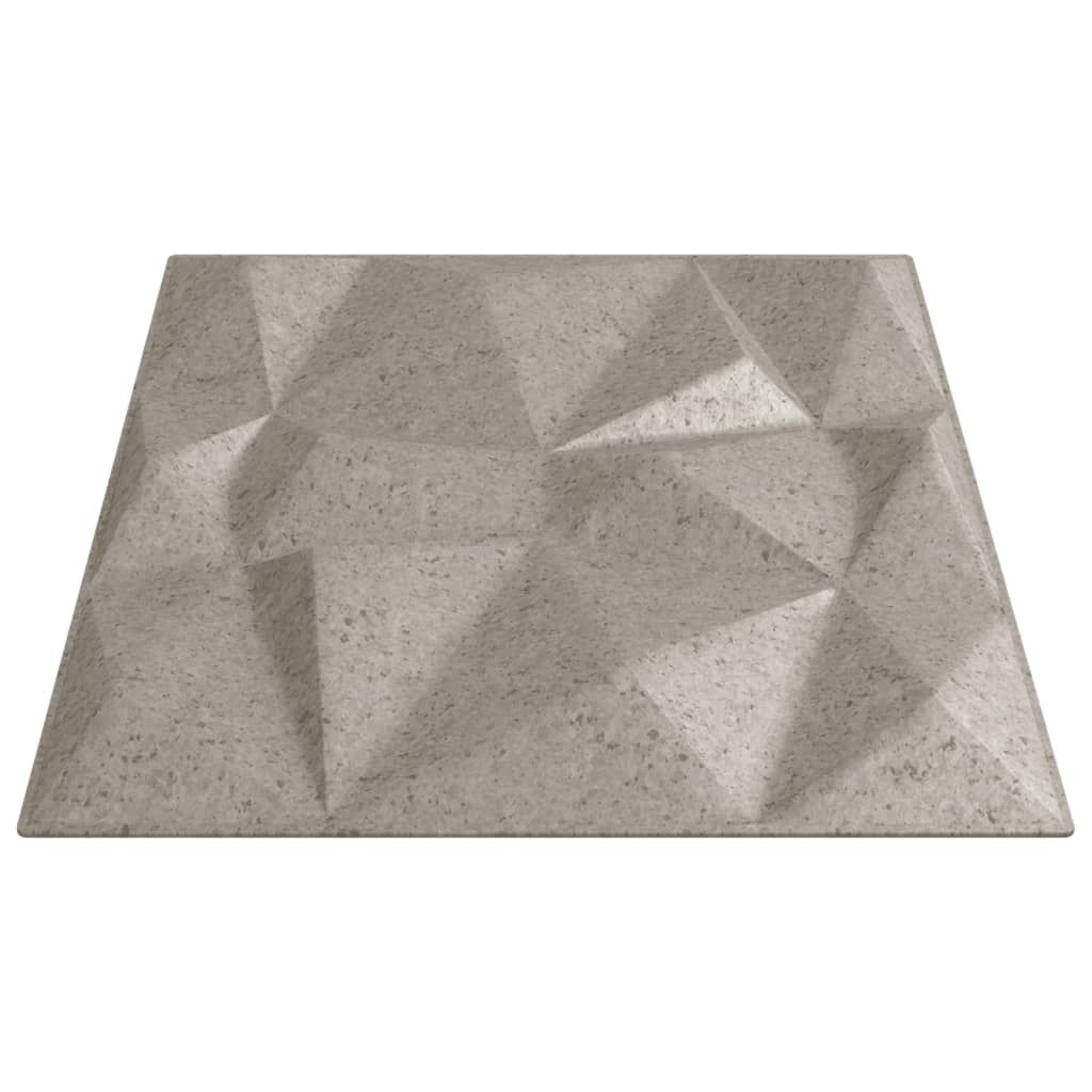 vidaXL Wandpaneele 12 Stk. Beton 50x50 cm XPS 3 m² Diamant - Image 6