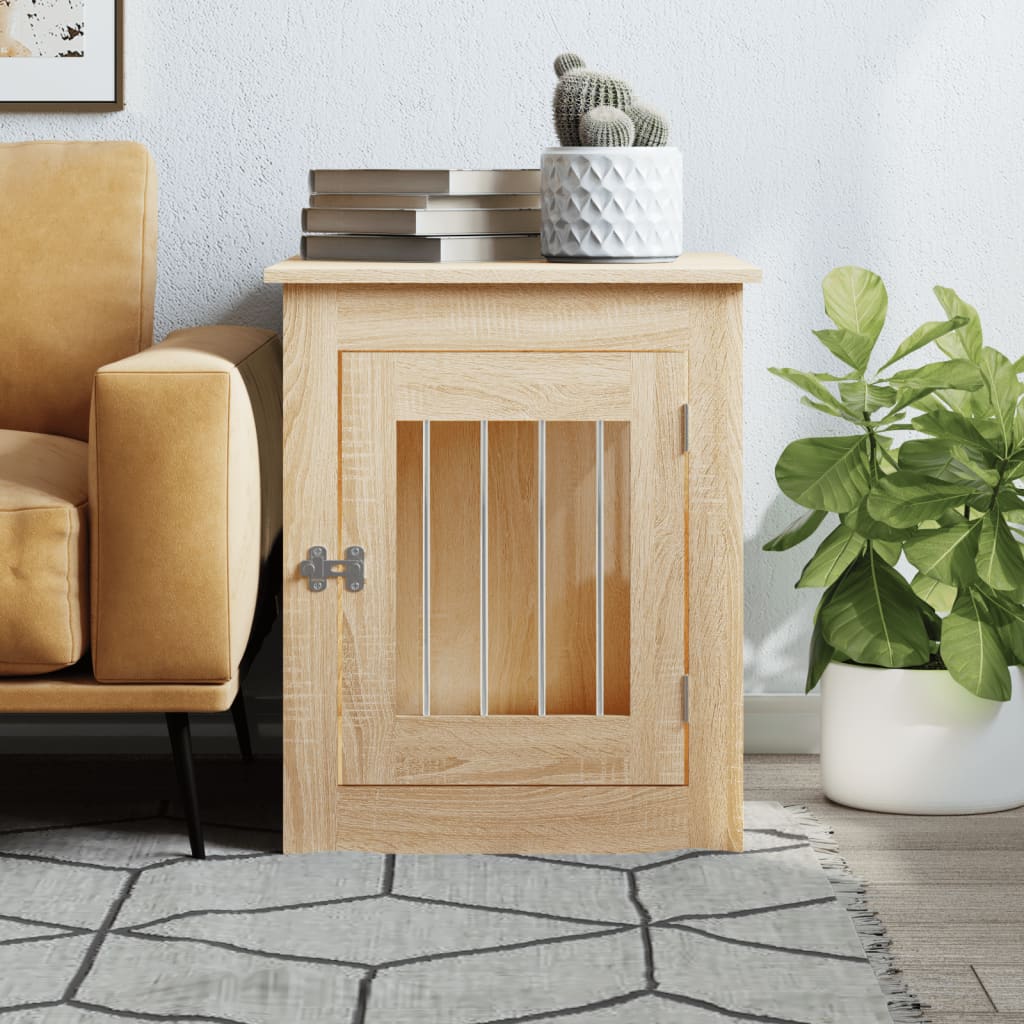 vidaXL Hundekäfig im Möbelstil Sonoma-Eiche 55x75x65 cm Holzwerkstoff - Image 3