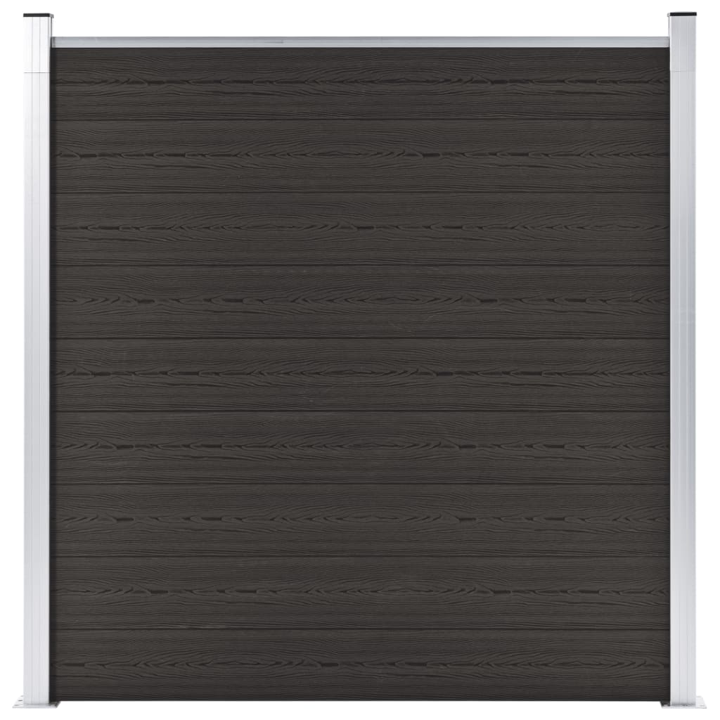 vidaXL Zaunelement WPC 180x186 cm Schwarz
