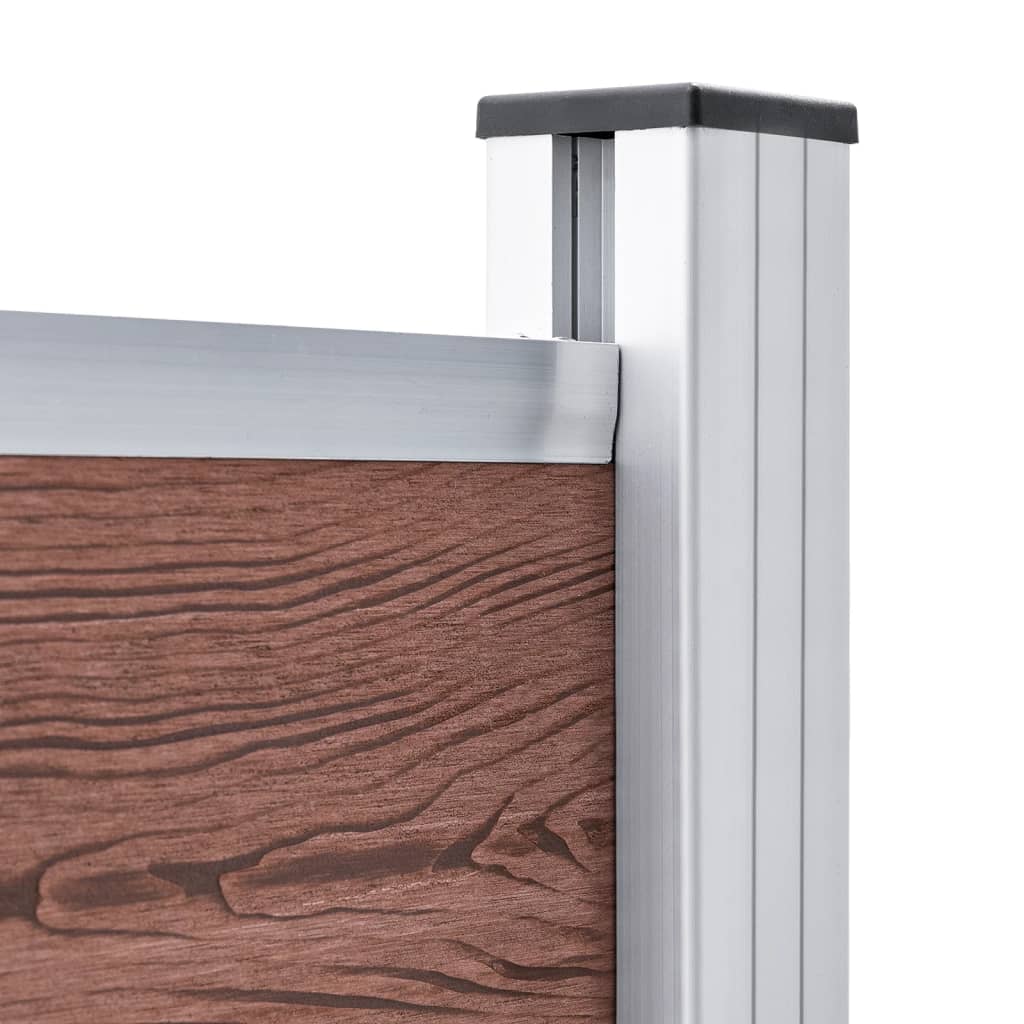 vidaXL Zaunelement WPC 175x146 cm Braun - Image 5