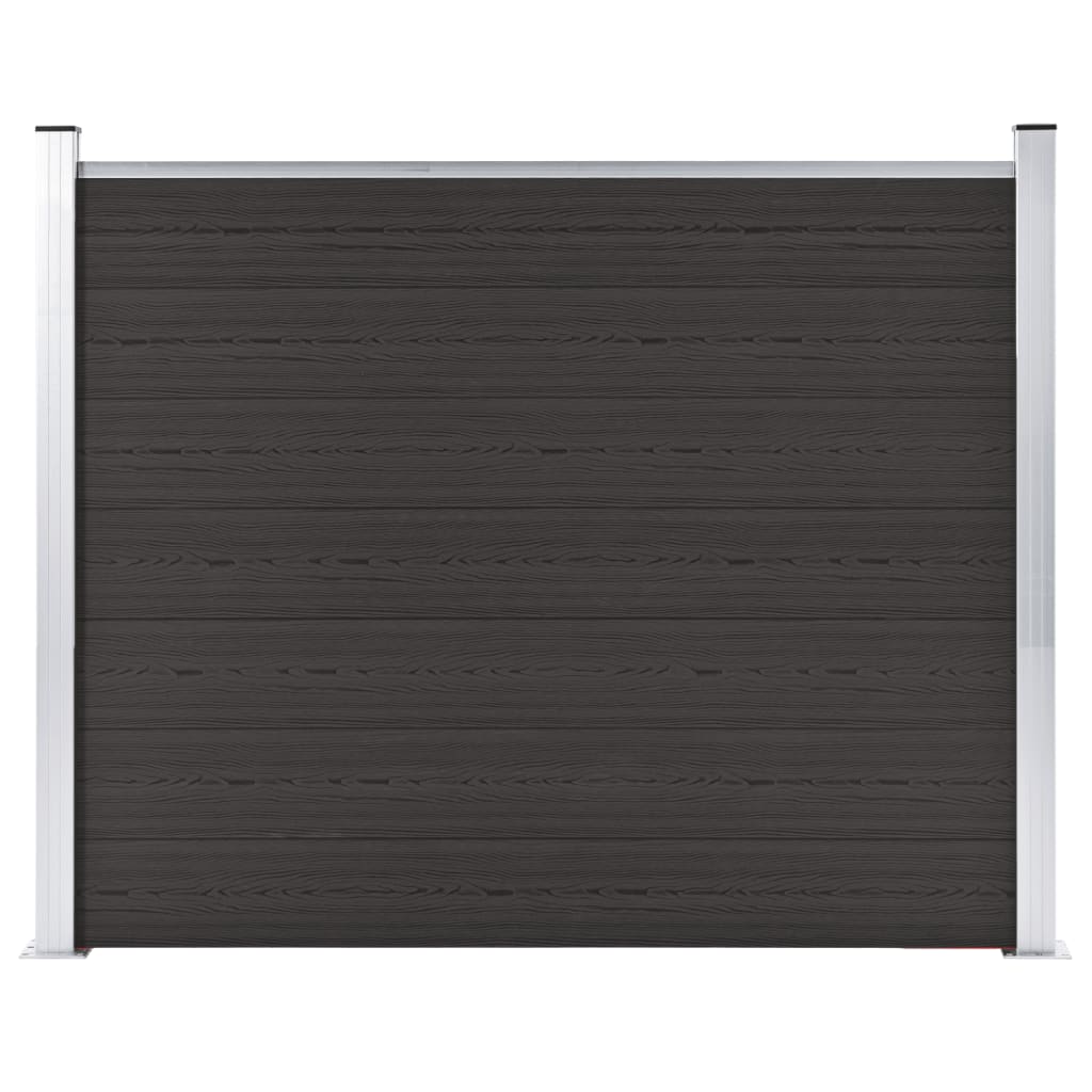 vidaXL Zaunelement WPC 180x146 cm Schwarz