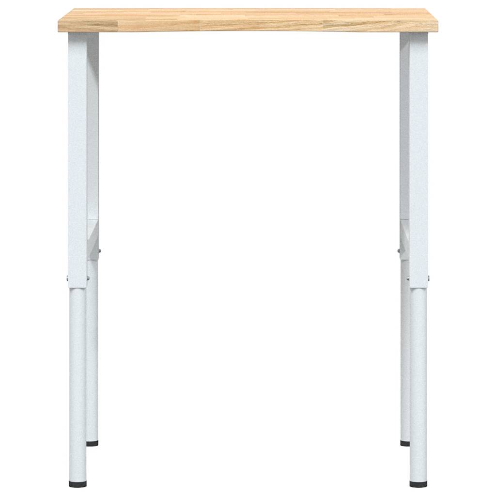 vidaXL Werkbank 80x60x(71,5-98) cm Massivholz Eiche - Image 4