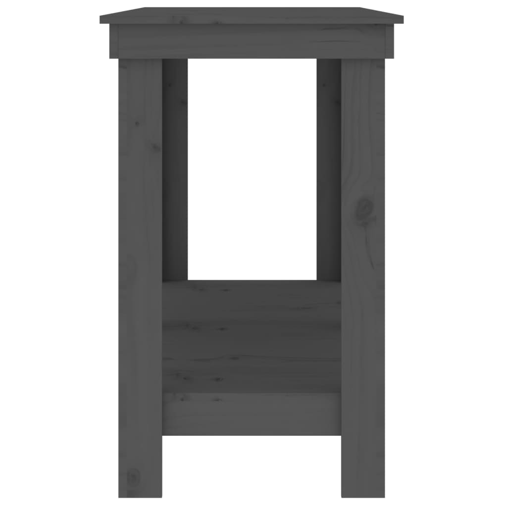 vidaXL Werkbank Grau 140x50x80 cm Massivholz Kiefer - Image 6